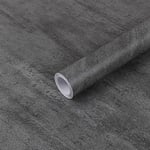 Hode Papier Adhesif pour Meuble Gris 30X300cm, Papier Peint Adhesif Gris, Film Vinyle Adhesif Meubles Rouleau, Film Adhesif Decoratif Vinyle, pour Meubles Murs Table Imperméable