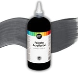 Peinture acrylique noire 1000 ml (1l),haut pouvoir couvrant,résistante à la lumière,à base d'eau