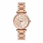 Fossil Femmes Montre, Stainless Steel, Doré Rose, 35 mm