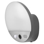 LEDVANCE SMART+ WIFI WALL ROUND CAMERA 10.5cm - Outdoor Lamp With Motion Detector, Daylight Sensor And HD Camera, Remote Control And Alarm Function, 15 W, 3000 K, 950 Lumen, IP 44