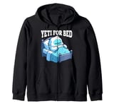 Yeti For Bed Sleeping Sasquatch Abominable Snowman Pajama Zip Hoodie