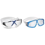 Aquasphere Unisex's Vista Regular Swimming Goggles, Blue/Clear Lens & Seal KID | Swimming Goggles for Kids 3 years + | UV Protection | Silicone Seal