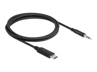 Delock - Lydkabel - 24 Pin Usb-C Hann Til Mini-Phone Stereo 3.5 Mm Hann - 1 M - Svart