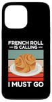 Coque pour iPhone 13 Pro Max Vintage French Roll appelle I Must Go Food Lover