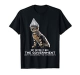 Funny Halloween Cat Tin Foil Hat Conspiracy Shirt for Men T-Shirt