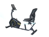 TechFit R410 Vélo d'Appartement Semi-Allongé, Vélo Couché Idéal pour l'Entraînement de Récupération, avec la Selle Réglable, Les Capteurs d'Impulsion et l'Ecran LCD