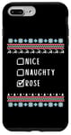 iPhone 7 Plus/8 Plus Nice, Naughty, Rose Christmas Ugly Sweater Style Case