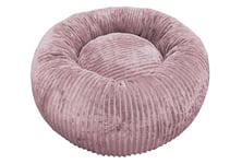 Croci Hyg Coussin pour Chat Chien Taille Moyenne, lit Rond rembourré et déhoussable, Tissu Supersoft, Tapis de lit et de Voiture, Rose Poudre, Ø 70 cm