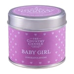 The Country Candle, Candle in a Tin 'Baby Girl' Sentiment, New Baby, Babyshower