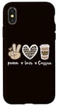 iPhone X/XS Cute Leopard Peace Sign Love Coffee Heart For Cafe Lovers Case