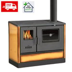 Poêle à bois Balkan Energy avec four et plaque de cuisson modèle 4020 - Cappuccino 7.9 kW EEK A+