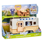 Bluey's Caravan Adventure Playset Flip and Fold Out Feature Kitchen  (US IMPORT)