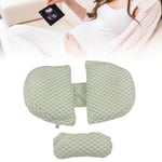 (Green)BROLEO Pregnancy Pillows Cotton Pillowcase Ergonomic Maternity Wedge