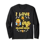 I Love Beeing A Delivery Driver Bee Lover Job Profession Long Sleeve T-Shirt