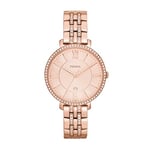 Fossil Jacqueline Montre pour femmes, mouvement à quartz avec bracelet en acier inoxydable et cuir