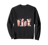 Christmas Pink Coffee Hot Chocolate Holiday Drinks Cute Sweatshirt