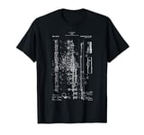 Flute vintage Patent Graphic Flute Player Flute T-Shirt