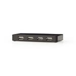 Nedis USB-hub | USB-A Han | USB-A Hun | 7 port(s) | USB 2.0 | Nettstrøm drevet / USB-Strøm | 7x USB