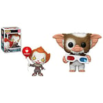 Funko 49888 POP Movies: Gremlins-Gizmo w/3D Glasses Horror Collectible Toy, Multicolour & POP! Vinyl: Movies: IT Chapter 2-Pennywise With A Balloon Merchandise Figure POP! 40630