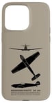 Coque pour iPhone 15 Pro Max Avion de chasse allemand Bf 109 WW2 avec faits