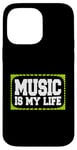 Coque pour iPhone 14 Pro Max Music Is My Life Sounds Listening Melody Beats Vibes Lover