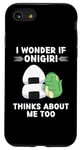 Coque pour iPhone SE (2020) / 7 / 8 Adorable dinosaure Kawaii I Wonder If Onigiri Thinks About Me Too