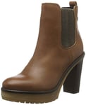 Tommy Jeans Femme C1385leo 1a Bottines Chelsea, Marron Cognac 906, 40 EU