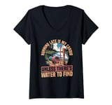 Womens Dowsing Rods - Water Divining Paranormal Dowsing V-Neck T-Shirt