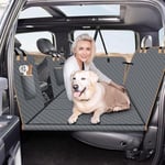 Lekespring Protection Voiture Chien Siège Arrière avec Planche en Bois Solide | Housse Voiture Chien Résistant à l'abrasion, aux Rayures et Imperméable - Plus Adapté aux Camions et aux SUV - Gris