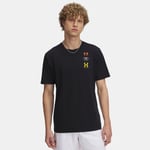 Haut à manches courtes et logo Under Armour EVOL pour homme Noir / Blanc / Campus Or L