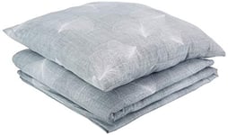 Zo.Home Saskia Couverture Duvet 100% Coton Satin, Grey, 155 x 220 Cm, 1.0 pièces