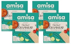 Amisa Chestnut Crispbread Organic Gluten Free, 100g (Pack of 4)