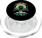 Jour de la Saint-Patrick Lucky Oil Worker Job Trèfle irlandais PopSockets PopGrip pour MagSafe