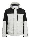 JACK & JONES Men's Jcohike Light Jacket Vest, Marshmallow/detail: black blocking, M