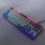 Mechanical Keyboard 87 Keys Blue Switch Ergonomic Multicolor Backlight Desig NDE