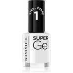 Rimmel Super Gel Geleneglelak uden UV/LED forsegling Skygge 001 Basic B 12 ml