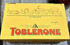 (V) Toblerone  Honey and Almond chocolate 360g Bar Box Of 10 Sealed EX 09/25