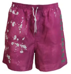 Dsquared2 Mens Logo Tie Dye Beachwear Shorts - Pink - Size IT 48 (Men's)