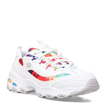 Skechers D'lites - Summer Fiesta Baskets Femme Blanc (White Trubuck/multi Mesh/white Trim Wmlt) 41 EU