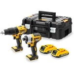 Dewalt VERKTØYSETT 18V XR KOMPAKT SLAGDRILL &amp; SLAGTREKKER Komplett