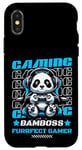 Coque pour iPhone X/XS Graphique de jeu vidéo Panda Gaming pour hommes, garçons, femmes, enfants