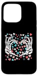 iPhone 15 Pro Max Skeleton Hand Heart Funny Bones Valentine's Day Men Women Case