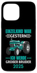 Coque pour iPhone 13 Pro Max Einzelkind War Gestern Ich Werde Großer Bruder 2025 Tracteur