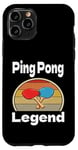 Coque pour iPhone 11 Pro Funny Ping Pong Legend Lover Game Winner Retro Humour