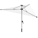 Addis 3 Arm Crank & Lift Outdoor Rotary Dryer Airer Clothes Washing Line - 60m