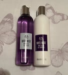 THE BODY SHOP WHITE MUSK SHOWER GEL & BODY LOTION DUO GIFT SET RETRO