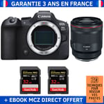 Canon EOS R6 Mark II + RF 50mm f/1.2 L USM + 2 SanDisk 32GB Extreme PRO UHS-II SDXC 300 MB/s + Ebook '20 Techniques pour Réussir vos Photos' - Appareil Photo Hybride