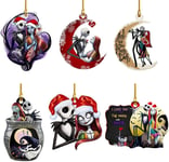 2024 Nightmare before Christmas Tree Decorations, 6PCS Acrylic Cute Funny Jack a