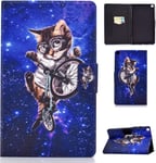 Succtop Coque Galaxy Tab A7 10.4"" 2022/2020,Pu Cuir Cover Housse De Protection Tablette Samsung Tab A7 Porte-Crayons Portefeuille Portefeuille Étui Samsung Tab A7 T500/T509/T505/T507,Space Chat