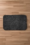 100% Cotton Dirt Stopper Anti Slip Door Mat 50x75cm - Jet Black